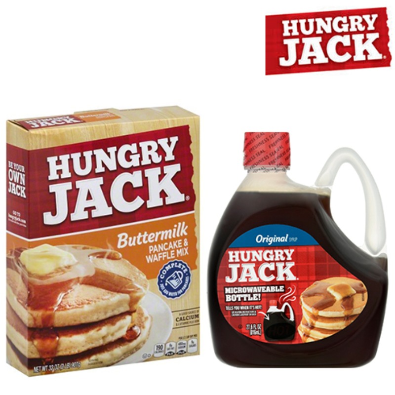 [Hungry Jack] 헝그리잭 컴플리트 버터밀크 팬케이크 와플 믹스&amp;시럽